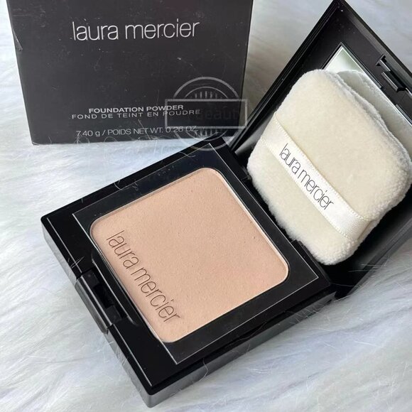 New Laura Mercier Foundation Powder with Puff & Sponge~2N1 No2~Full size~Rare - Picture 3 of 6